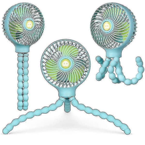 Mini USB-blæser Stille blæser, Clip-blæser Bordblæser Håndblæser Lille Blue