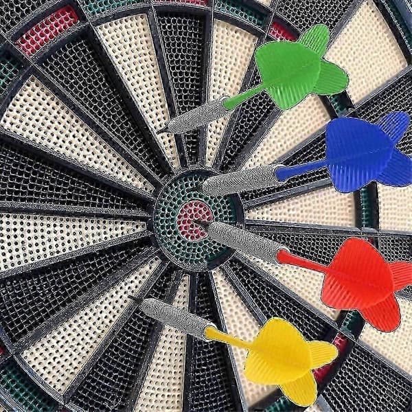 Dart sæt med 100 ekstra bløde spidser, sikkerhedsbløde dartpile (rød, gul, blå, grøn) (12 stk.)