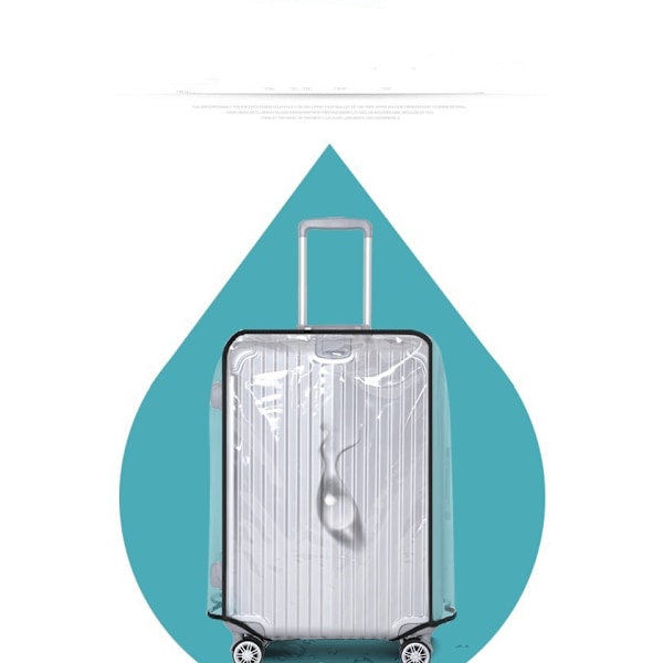 Bagageskydd / skyddsöverdrag för resväska Transparent Transparent 24 inch