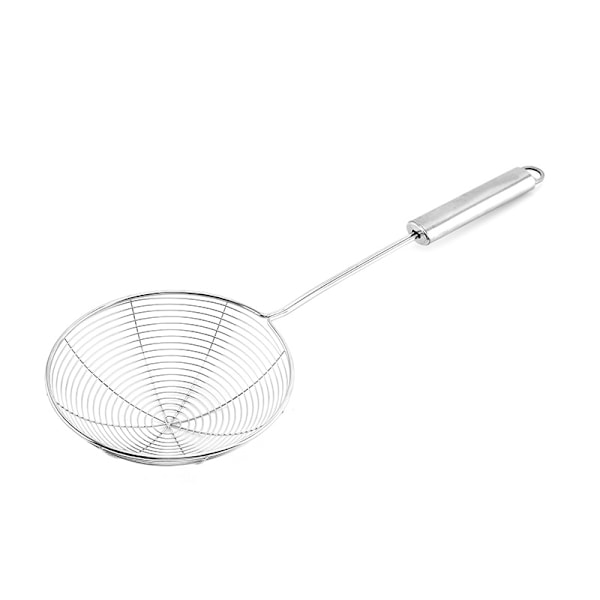 Lækagesikkert net af rustfrit ståltråd, nudelske, stegeske, multifunktionelt filtermaske (14 cm)