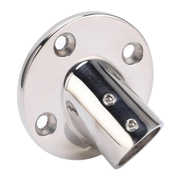 Bådgelænder Rund Base Fitting 316 Rustfrit Stål Marine Hardware til 25mm/1in Rør