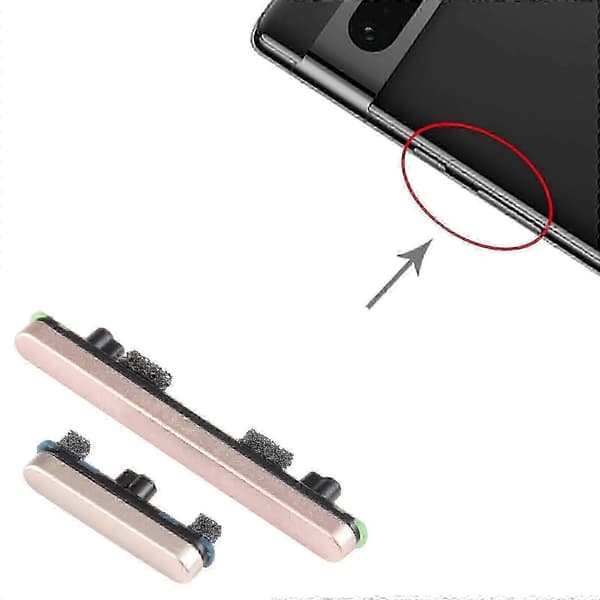 Kontrollvolym och strömknapp för Google Pixel 7 Pro-kompatibilitet Gold