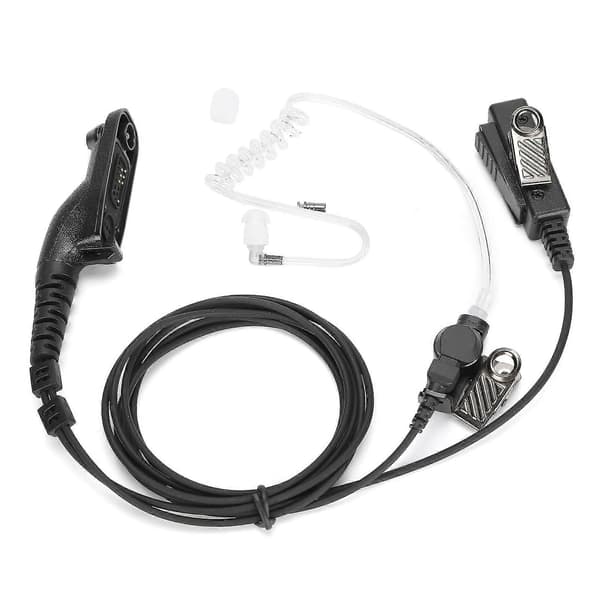 Luftstyrd hörlur rektangulär klämma transparent ljudrör headset kompatibel med APX2000 APX7000 APX6000-YM