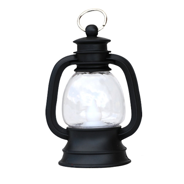 Mini LED-ljus, Liten Oljelampa, Julponnylanterna, Nattlampa, Juldekorationsscen, Svart