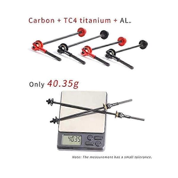 Mountainbike Titaniumlegering Quick Release Kulfiber Titanium Aksel Quick Release Stang (sort)