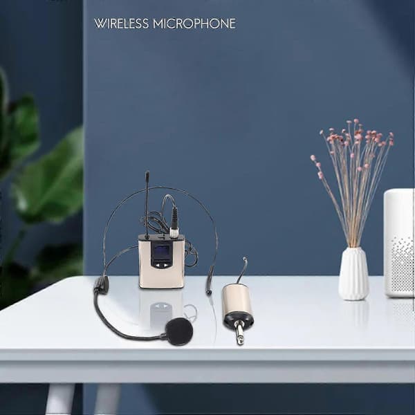 UHF Bærbart Trådløst Headset/Reversmikrofon med Bodypack-sender og Modtager 1/4