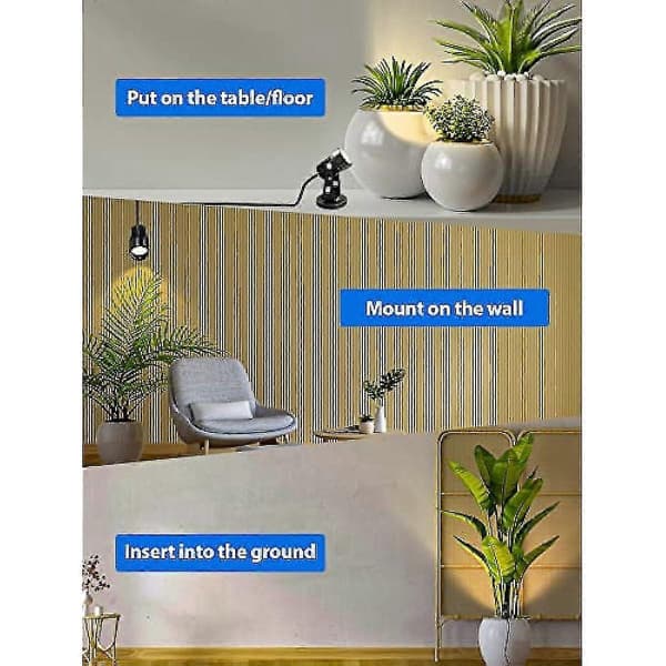 5W LED Uplight til indendørs planter med justerbar farvetemperatur