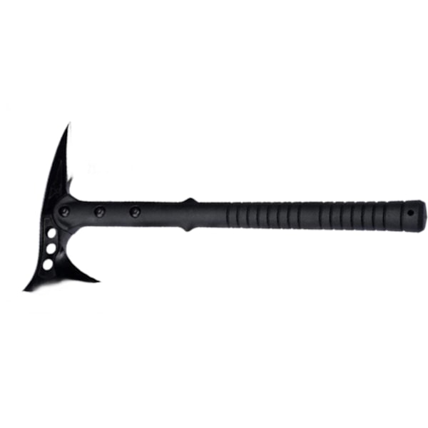 Taktisk Devil Axe Bergsyxa Utomhus Campingyxa Sapperyxa Handyxa Multifunktionell Yxa (Ren Svart Spetsig Stjälkyxa),