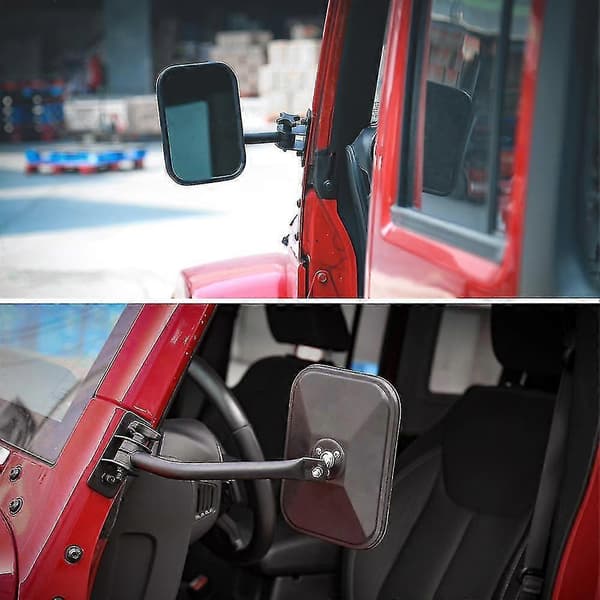 Jeep Wrangler Snabblås Dörr Av Speglar Rektangulära 4x4 Sidospeglar