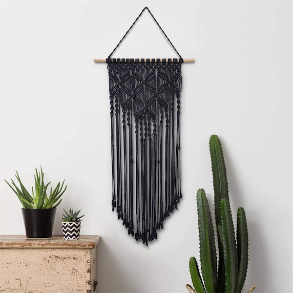 Väggbonad, Boho Makramé Väggbonad Handvävd Väggkonst Makramé Tapestry för Sovrum Kontor Hem Väggdekor