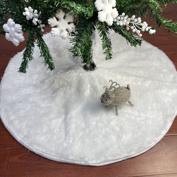 Joulukuusenkoristeet, Juhlapyhä-tuotteet, Kuusenalusmatto, Joulukuusenalusmatto (Kulta valkoisella, 78 cm, noin 30 tuumaa)