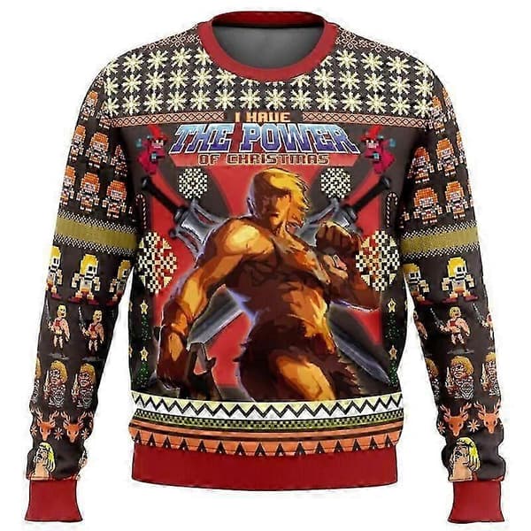 HEYYEYA HE-MAN Grim Juletrøje Gave Julemand Pullover Herre 3D Sweatshirt og Efterår/Vinter Toptrøjer til Mænd EL1157 EL1157