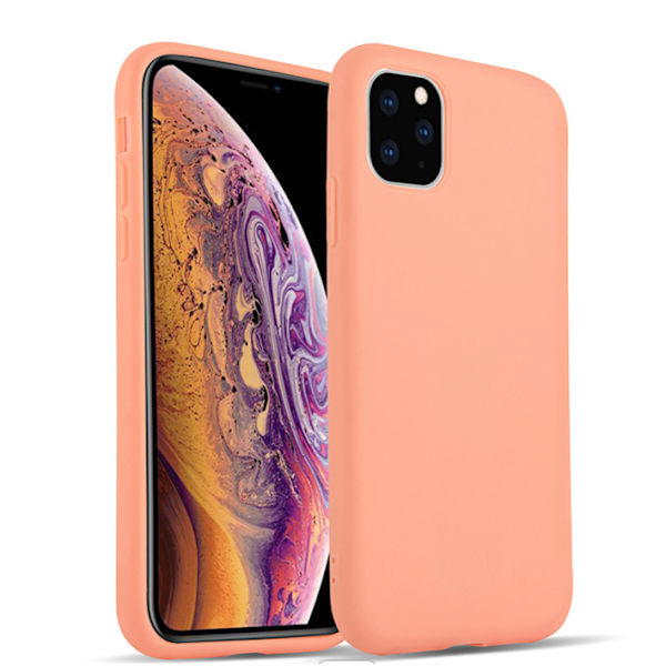 iPhone 11 Pro -kuori silikonia, lohenpunainen