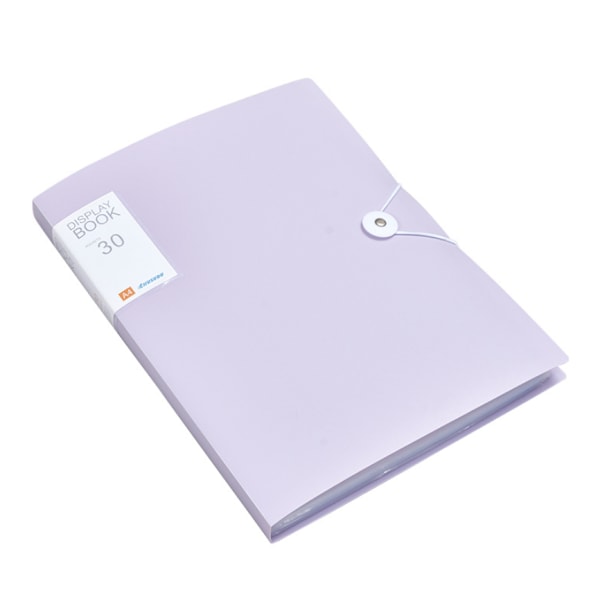 A4 mapp transparent insats flerskikts informationsbok student testpapper förvaringsväska lösblad kontrakt mapp filmapp (lila 100 sidor)