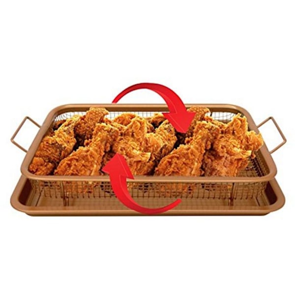 Non-Stick Mesh Pan Air Fryer Ugn Mesh Bakgaller Bricka Korg Verktyg