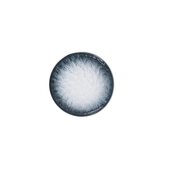 Kivikuvioinen keraaminen pyöreä hedelmälautanen, sininen, 6 tuumaa (15,5 * 15,5 * 2,5 cm)