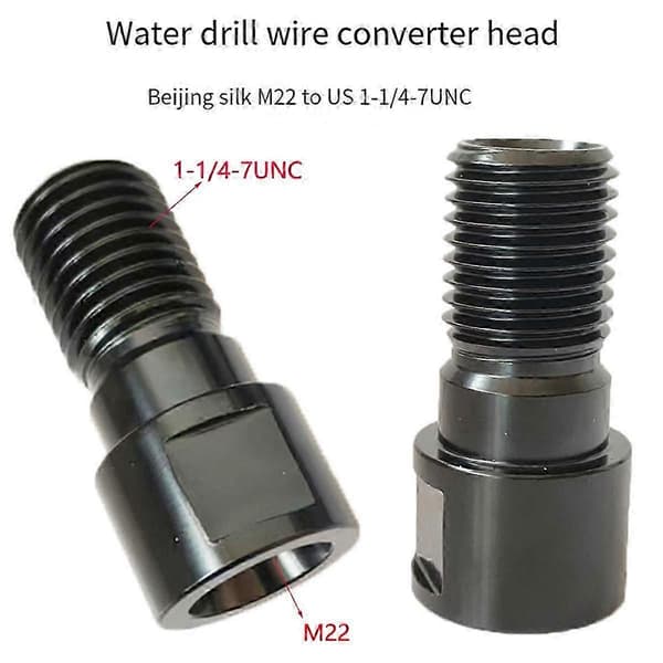 Adapterstik 1-1/4-7 tommer UNC til M16 diamantkerneborebits lynkobling-god