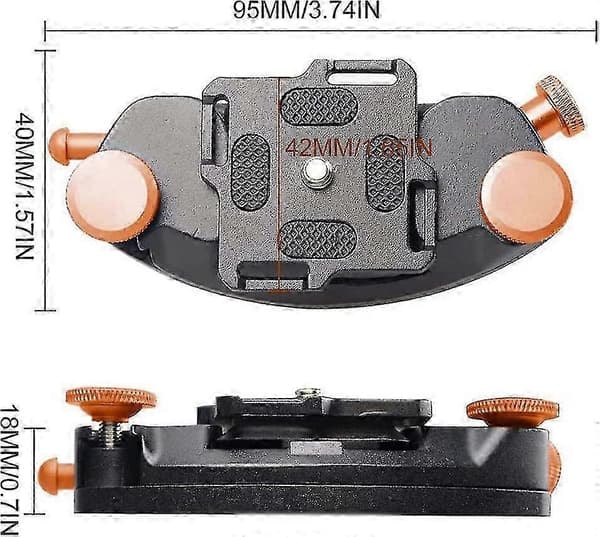 Snabbkopplingsbälte för DSLR-kamera, orange modell D-583-A
