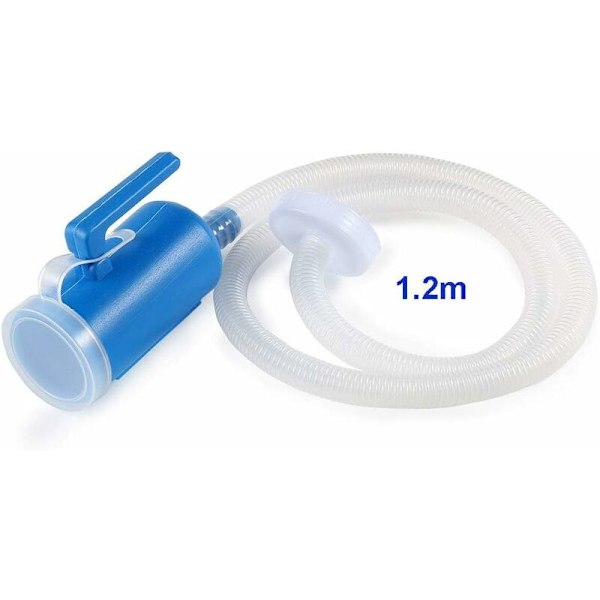 2000ml Unisex Portabel Urinflaska med Slang för Resor Bil Camping Sjukhus (Blå)