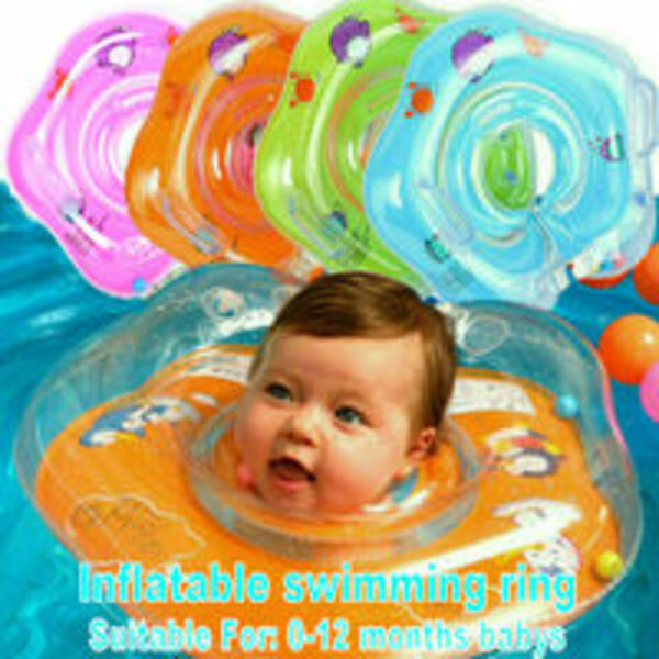 Baby Svømmering Oppustelig Baby Spædbarn Småbørn Badekar Brusebad Halsring Krave Legetøj Flyde Sikkerhedsring Poolhjælpemidler, Model: Grøn,