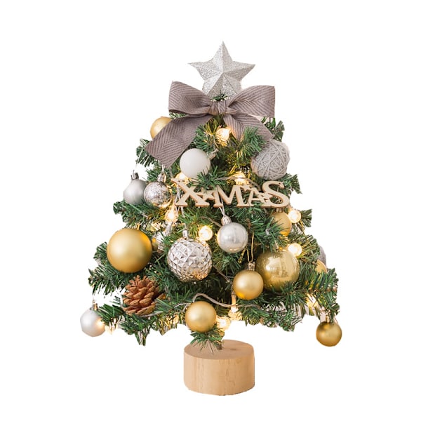 Mini Julgran för Skrivbord Juldekorationstillbehör Julgranspaket