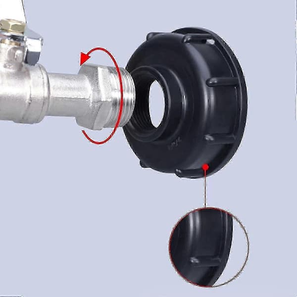 1000l Tankhane med Havevandslangehane Adapter, S60x6 Ibc Haneforbindelse