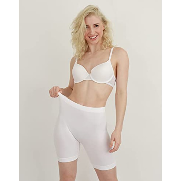 Sömlösa säkerhetsshorts med mitten av midjan för kvinnor, 3-pack L L