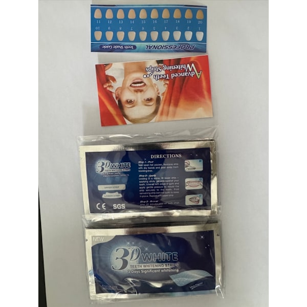3D White Tandblegningsstrips Professionel Effekt Tandblegning 20 poser 40 strips
