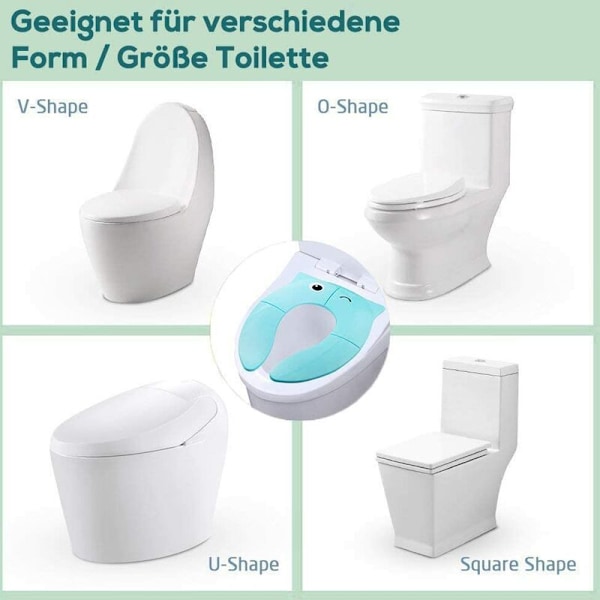 Sammenklappeligt Rejse Toilet Reducer Børn Bærbart Toiletsæde til Baby Komfort PP Materiale med 4 Skridsikre Silikonepuder og 1 Bæretaske (Gul)