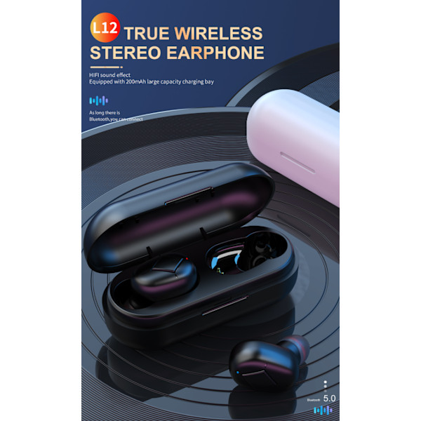 Englantilaiset Bluetooth-kuulokkeet (musta)