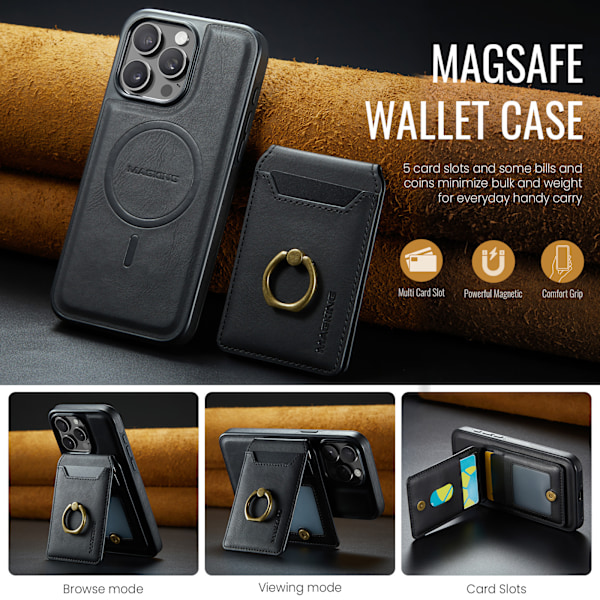 K1 Magnetisk Trådløs Opladningstelefoncover til iPhone 16 - Sort