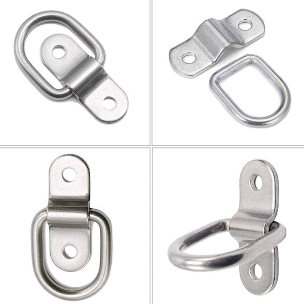 Monteringsring Spännringar och Klyka Ring Krok Drag Spännband Drag Hitch Spännring Krok Drag Hitch för Lastbilssläp, Bil (10 ST)