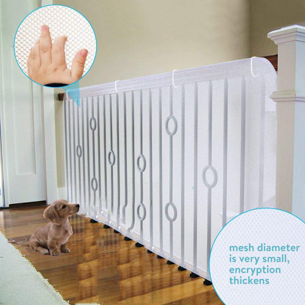 Baby 3 meter tykt sikkerhedsnet balkon beskyttelsesnet dekorativt net børns trappebeskyttelsesnet 2 meter * 0,8 meter
