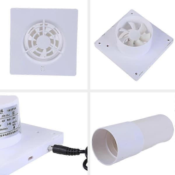 Effektiv 75 mm vægventilator, inline-kanalventilator, badeværelsesudsugningsventilator, ventilation