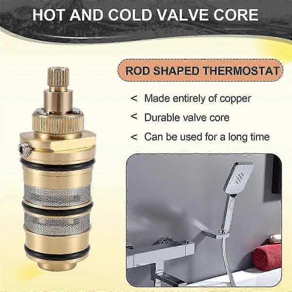 Termostatisk messingpatron, reparationssæt til brusebatteri