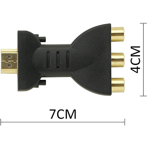 HDMI til 3RC Adapter HDMI til RCA HD Adapter 3RC Rød Blå Grøn Adapter