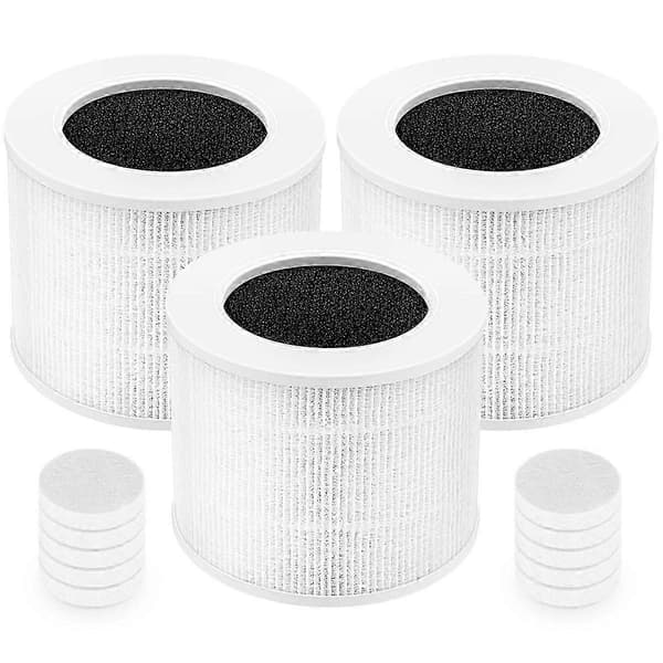 3-pak Core Mini erstatningsfilter kompatibel med LEVOIT Core Mini luftrenser, 3-I-1 H13 True He