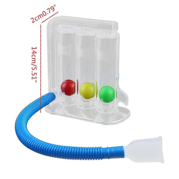 3-bollars djupandningsövning Kapacitetsträningsenhet Incitamentsspirometer Spirometri Andningsövningar och mätningar-Bra