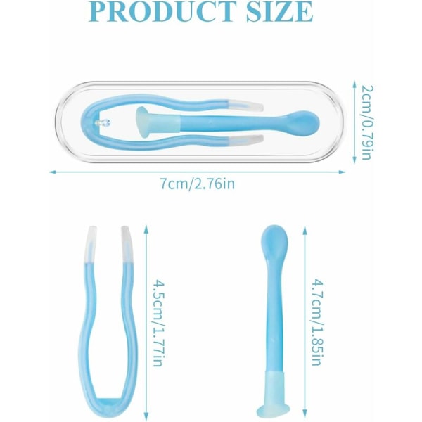 Integrerade silikontweezers för kontaktlinser [Snett Huvud] Gul*2+Grön*2+Blå*2+Rosa*2+Vit*2