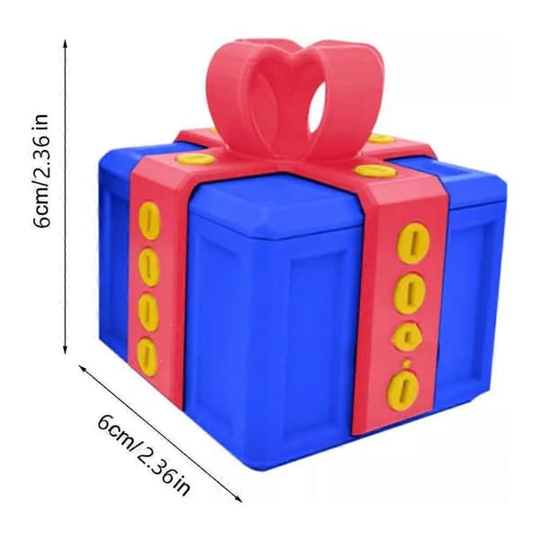 3D Irriterande Presentask med Skruvar, Irriterande Presentask med Vridförvaring Svart röd 6cm Black red 6cm