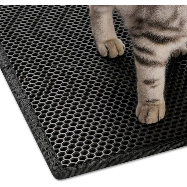 Kattströmatta Anti-gå Kattgnugg Fotdyna Dubbla Lager Läckagesand Grå 45x60