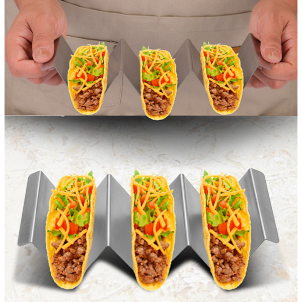 Tortillastativ i rustfrit stål, Tacostativ (304 Sauce Cup)
