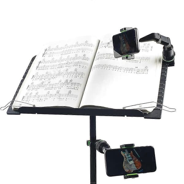 Guitar Telefonholder til Mikrofonstativ, Noder Stativ Telefonholder - 360 Roterende Mikrofon Telefonstativ - God