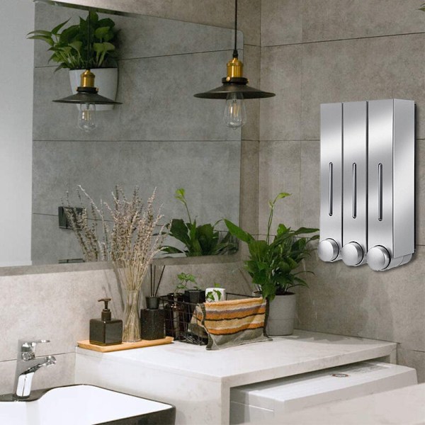 6028 Silver Tre Koppar Handpressad Tvåldispenser