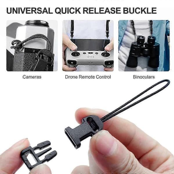 4 stk. Quick Release Kamerarem QD-løkker Stikadapter Kamera Quick Release Clip til Digitalkamera sort black