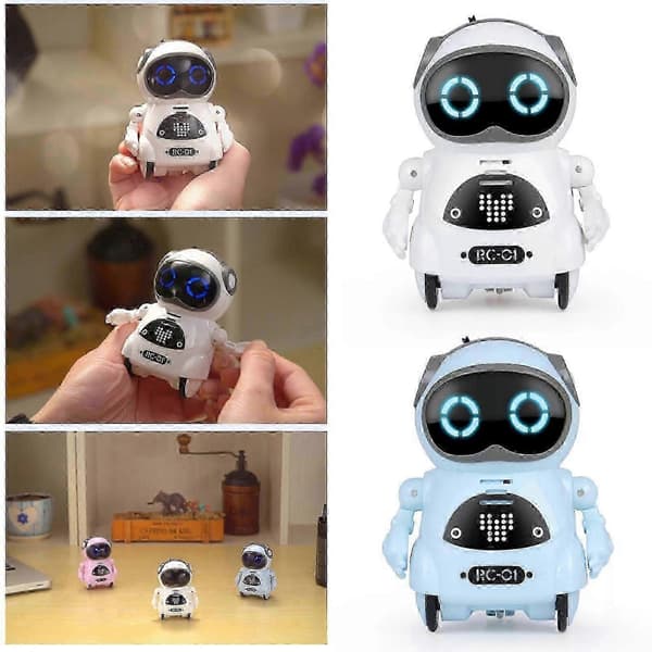 Smart Pocket Mini RC Robot Talande Dansande Berättelse Interaktiv Barnleksak Julklapp Blue