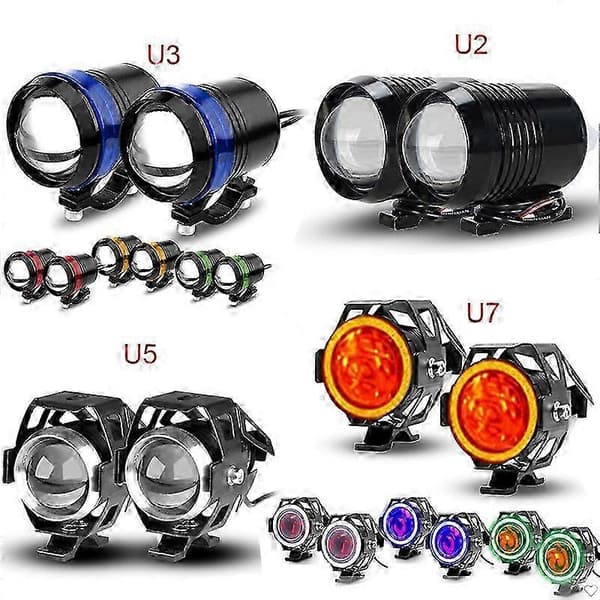 Fabriksdirekte U7 Laser Forlygte U5 Motorcykel Modificeret Spotlight U2 U3 U5 U7 Engel Forlygte U2-Sølv U2-Silver