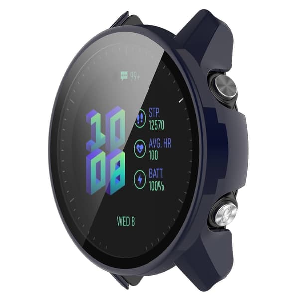 Skyddsfodral för Garmin Forerunner 955 med härdat glas bläckblå Ink Blue