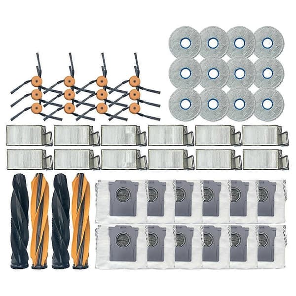 Til Dreame X60 Max Ultra Reservedele Hovedsidebørste HEPA Filter Moppe Støvpose Robotstøvsuger Tilbehør (52 stk.)