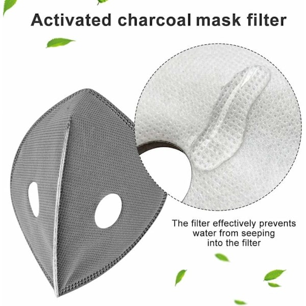 Cykelmaske Vindtæt Støvtæt Anti-dug Aktivt Kul Maske Mesh Åndbar Hængende Øre Orange One Size 4 stk